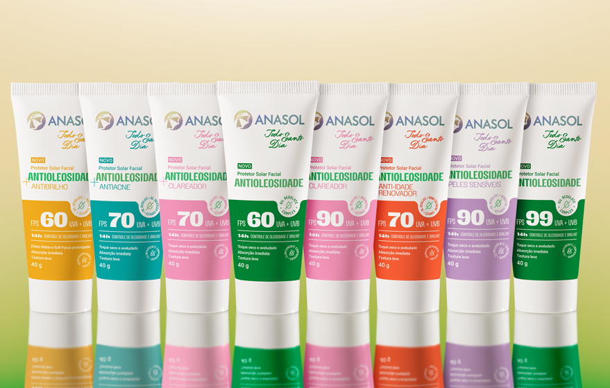 Todo Santo Dia: a nova linha de protetores solares antioleosidade da Anasol feita para você usar sempre